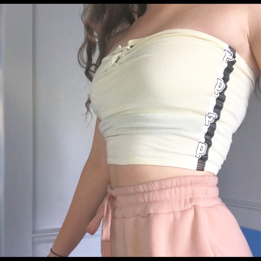 yellow, Pink brand, size small tube top.